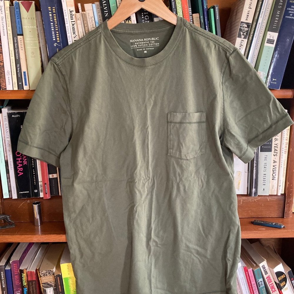 Two pocket tees––Banana Republic Supima Cotton and Sun and Stone